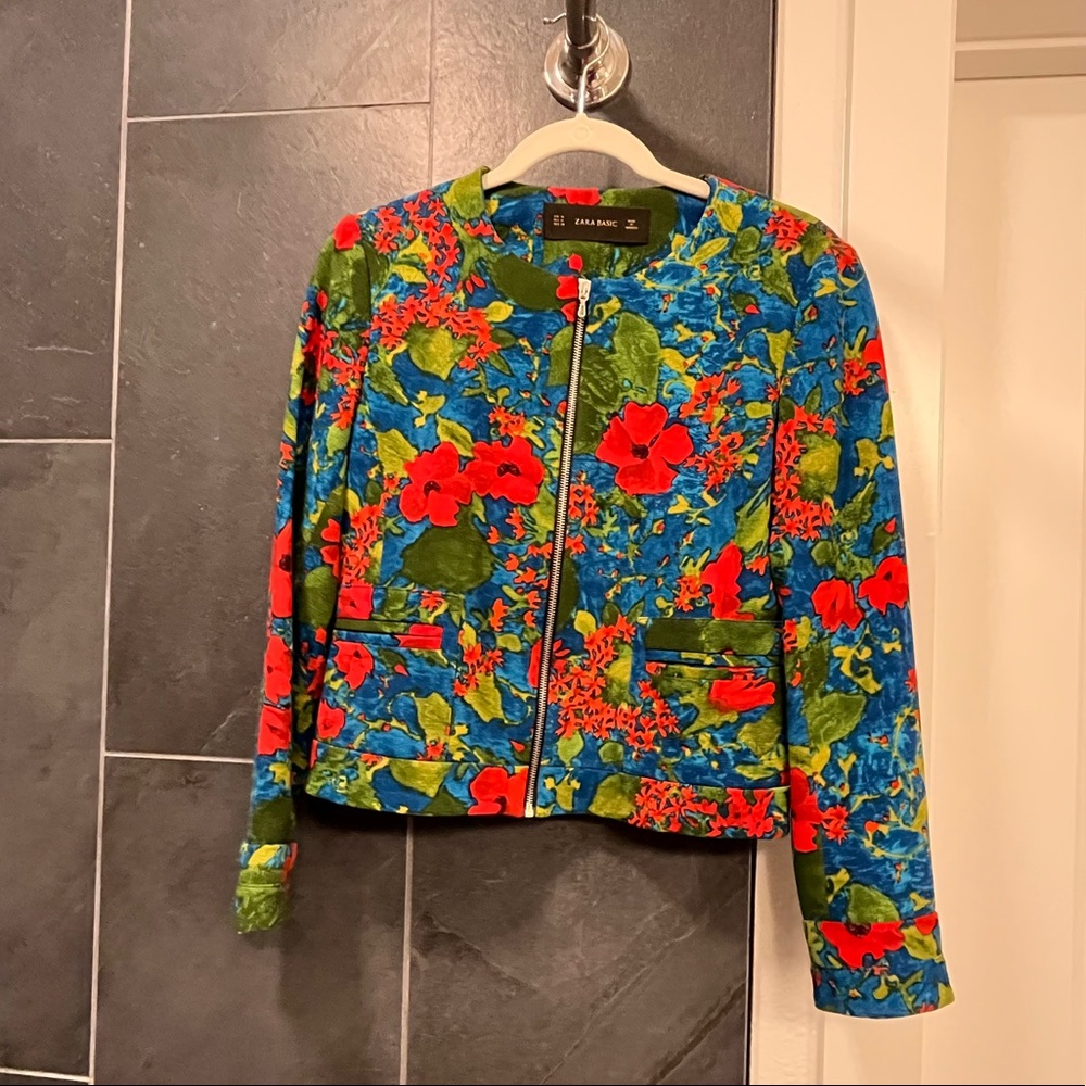 Floral bomber jacket from Zara